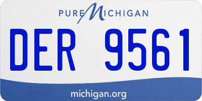 MI license plate DER9561
