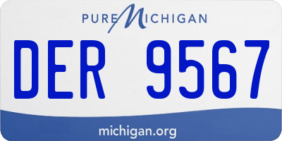 MI license plate DER9567