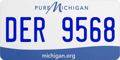 MI license plate DER9568