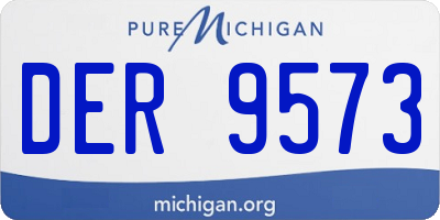 MI license plate DER9573