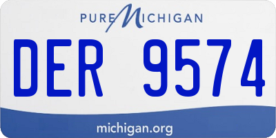 MI license plate DER9574