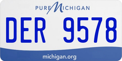 MI license plate DER9578