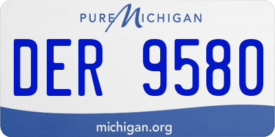 MI license plate DER9580