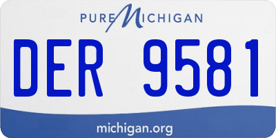 MI license plate DER9581