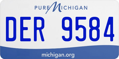 MI license plate DER9584