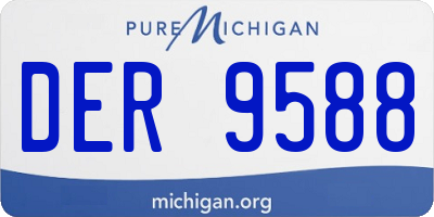MI license plate DER9588