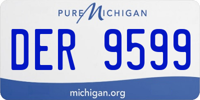 MI license plate DER9599