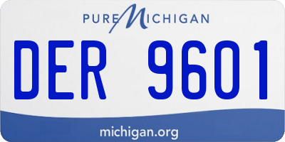 MI license plate DER9601