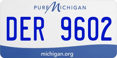 MI license plate DER9602