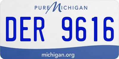 MI license plate DER9616