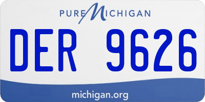 MI license plate DER9626