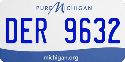 MI license plate DER9632