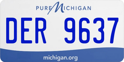 MI license plate DER9637