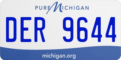 MI license plate DER9644