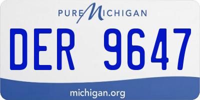 MI license plate DER9647