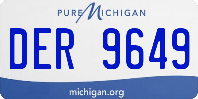 MI license plate DER9649