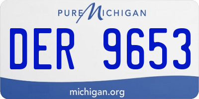 MI license plate DER9653