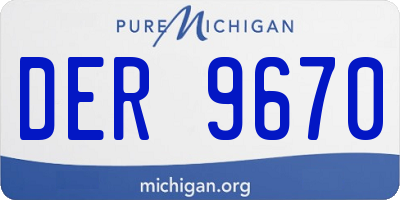 MI license plate DER9670