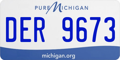 MI license plate DER9673