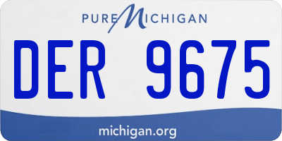 MI license plate DER9675