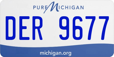 MI license plate DER9677