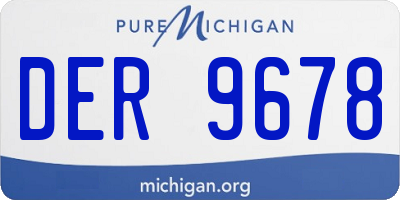 MI license plate DER9678