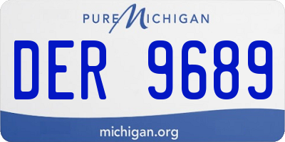 MI license plate DER9689