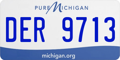 MI license plate DER9713