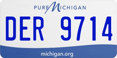 MI license plate DER9714