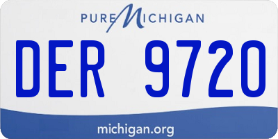 MI license plate DER9720