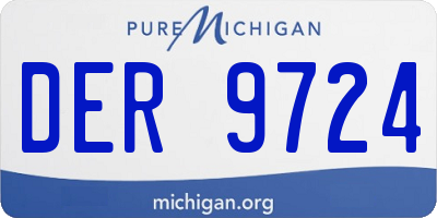 MI license plate DER9724