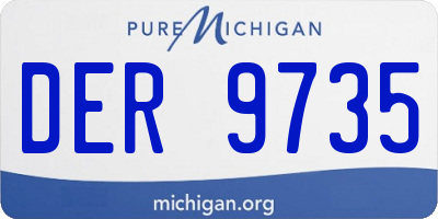 MI license plate DER9735