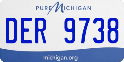 MI license plate DER9738