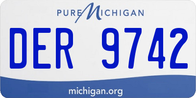 MI license plate DER9742