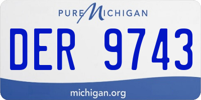 MI license plate DER9743