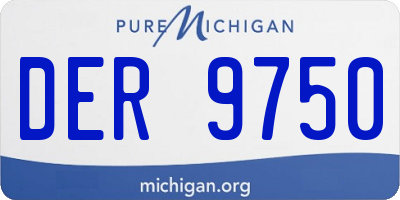 MI license plate DER9750