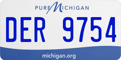 MI license plate DER9754