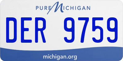 MI license plate DER9759