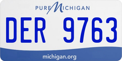 MI license plate DER9763