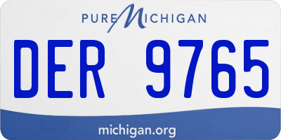 MI license plate DER9765