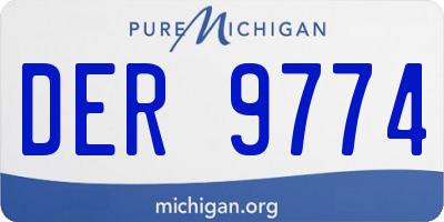 MI license plate DER9774
