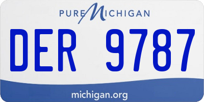 MI license plate DER9787