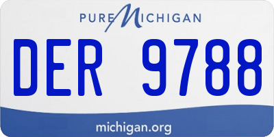 MI license plate DER9788