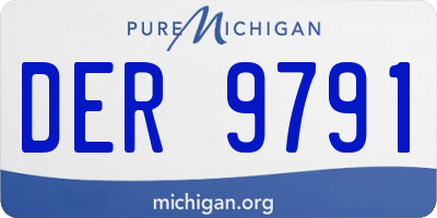 MI license plate DER9791
