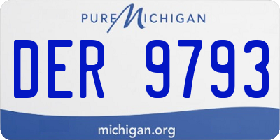 MI license plate DER9793