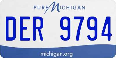 MI license plate DER9794