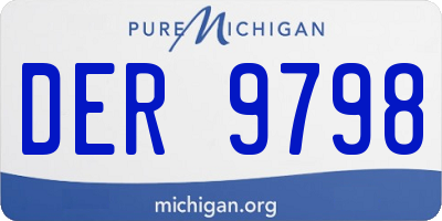 MI license plate DER9798