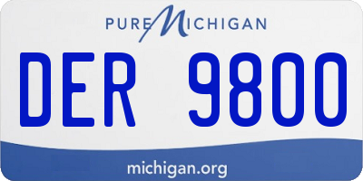 MI license plate DER9800