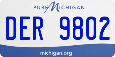 MI license plate DER9802