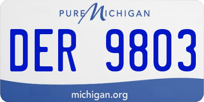 MI license plate DER9803